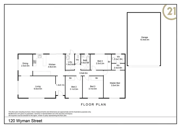 Floorplan of Homely house listing, 120 Wyman Street, Broken Hill NSW 2880