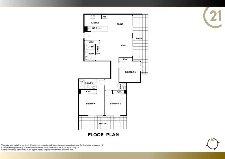 Floorplan of Homely apartment listing, 505/15 Watt Street, Newcastle NSW 2300