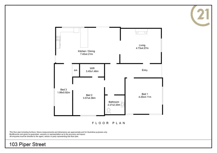 Floorplan of Homely house listing, 103 Piper Street, Broken Hill NSW 2880