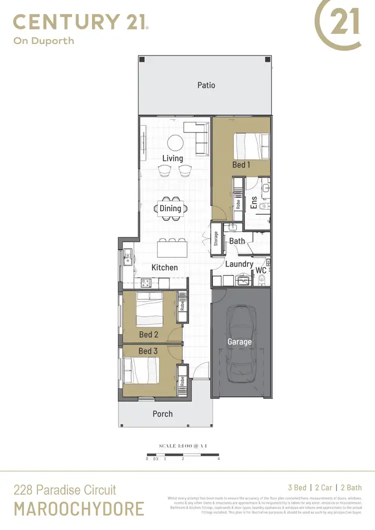 Floorplan of Homely villa listing, 228 Paradise Circuit, Maroochydore QLD 4558