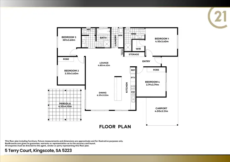 Floorplan of Homely house listing, 5 Terry Court, Kingscote SA 5223