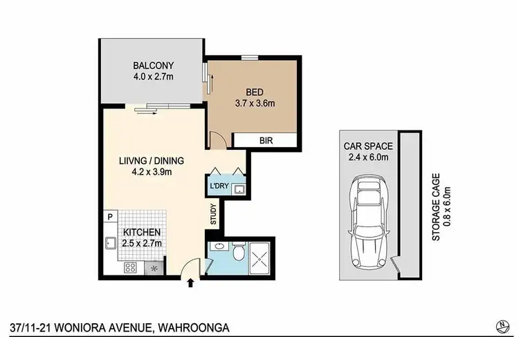 Floorplan of Homely apartment listing, 37/11-21 Woniora Avenue, Wahroonga NSW 2076