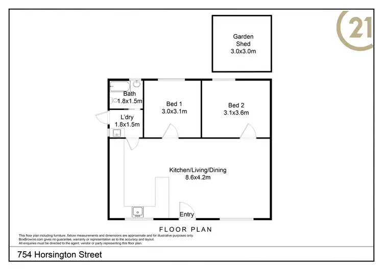 Floorplan of Homely house listing, 754 Horsington Street, Broken Hill NSW 2880