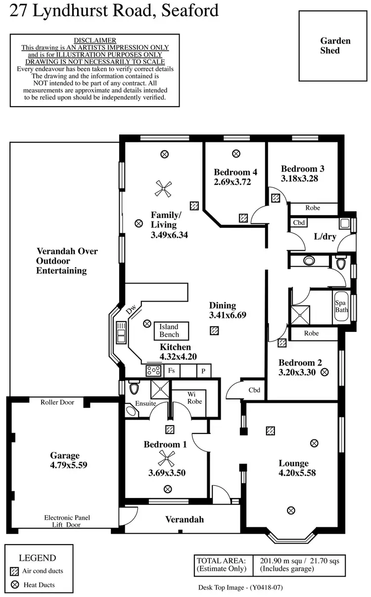 Floorplan of Homely house listing, 27 Lyndhurst Road, Seaford SA 5169