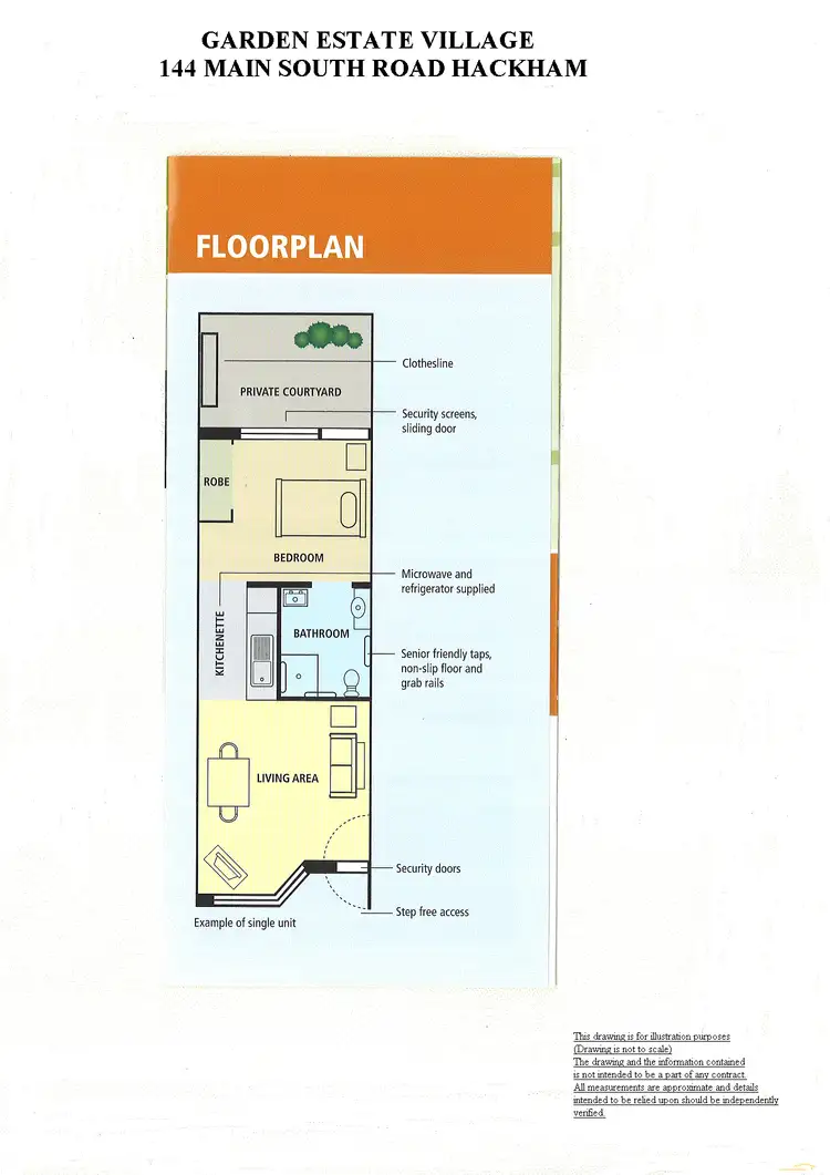 Floorplan of Homely unit listing, 76/144 Main South Road, Hackham SA 5163