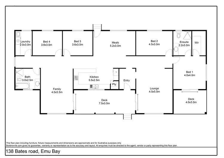 Floorplan of Homely house listing, 138 Bates Road, Emu Bay SA 5223