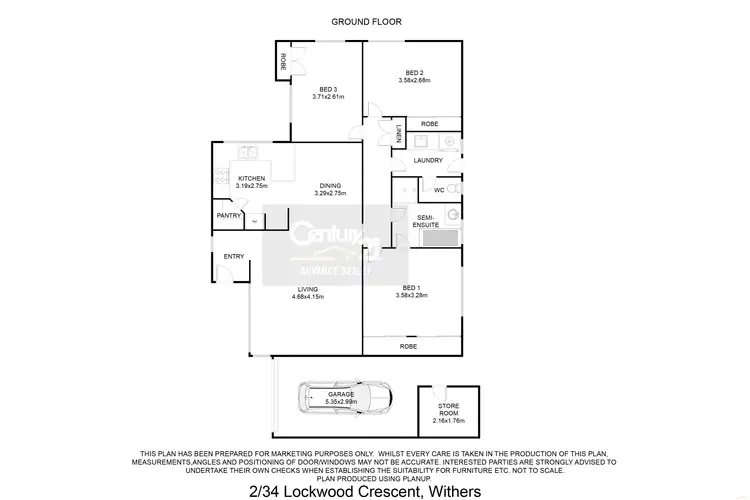 Floorplan of Homely unit listing, 2/34 Lockwood Crescent, Withers WA 6230