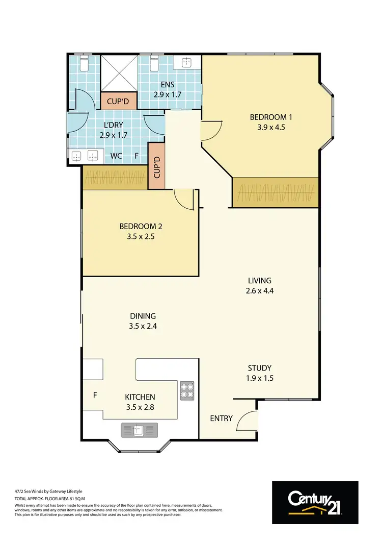 Floorplan of Homely apartment listing, 47/2 Frost Road, Anna Bay NSW 2316