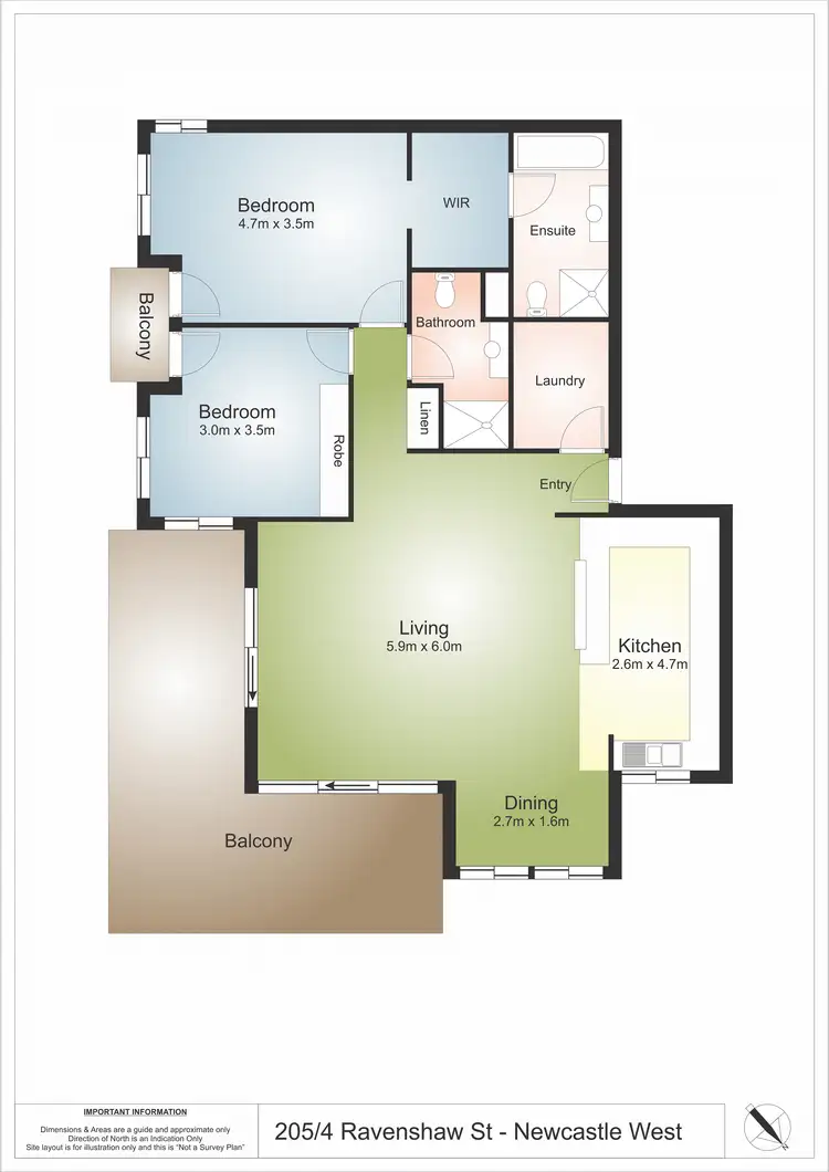 Floorplan of Homely apartment listing, 205/4 Ravenshaw Street, Newcastle West NSW 2302