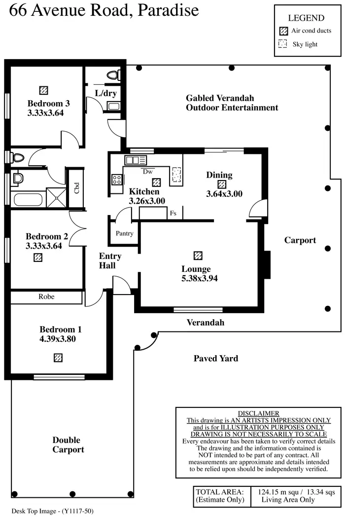Floorplan of Homely house listing, 66 Avenue Road, Paradise SA 5075