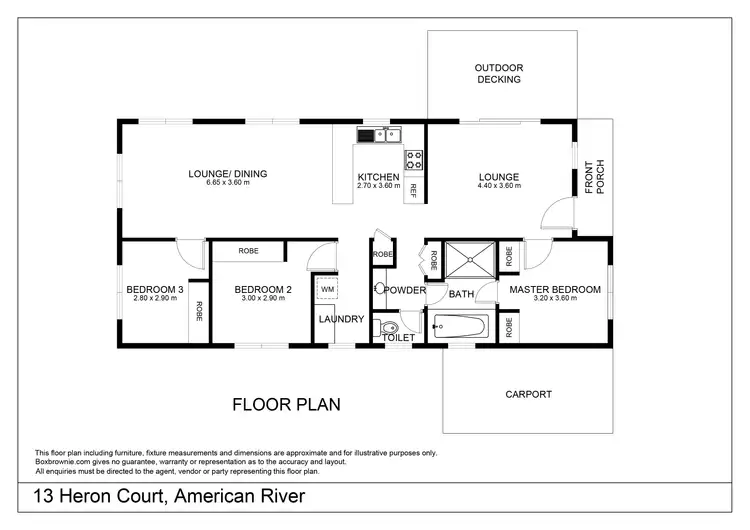 Floorplan of Homely house listing, 13 Heron court, American River SA 5221