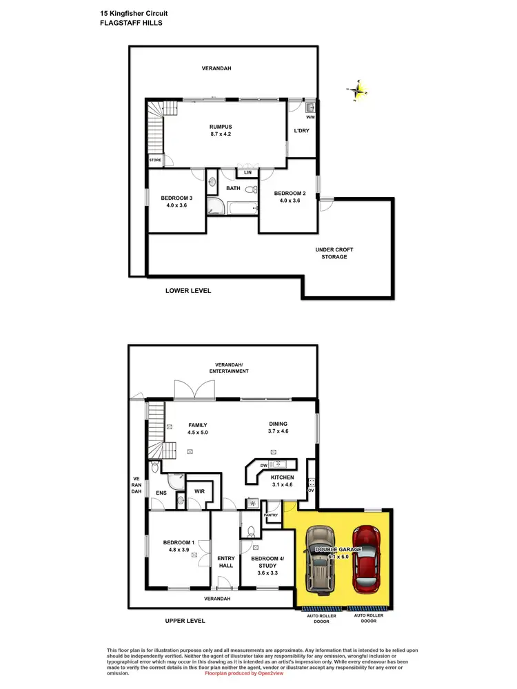 Floorplan of Homely house listing, 15 Kingfisher Circuit, Flagstaff Hill SA 5159