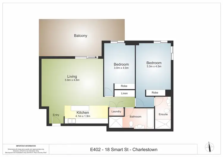 Floorplan of Homely apartment listing, E402/18 Smart Street, Charlestown NSW 2290
