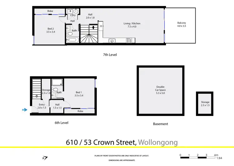 Floorplan of Homely apartment listing, 610/53 Crown Street, Wollongong NSW 2500