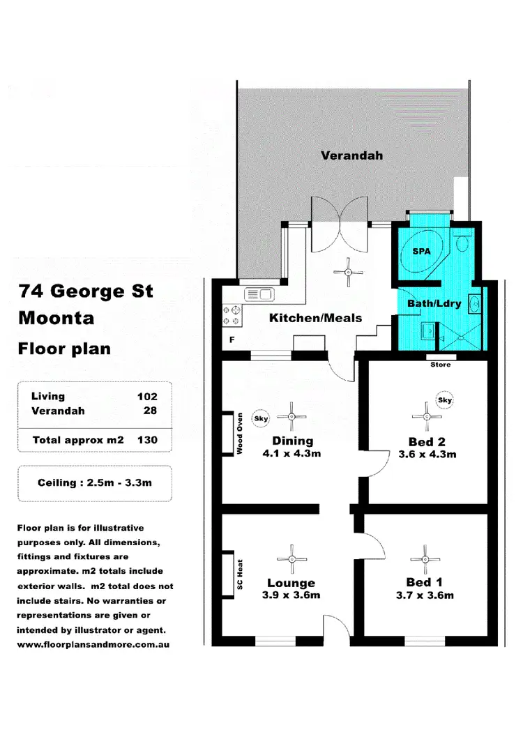 Floorplan of Homely house listing, 74 George Street, Moonta SA 5558