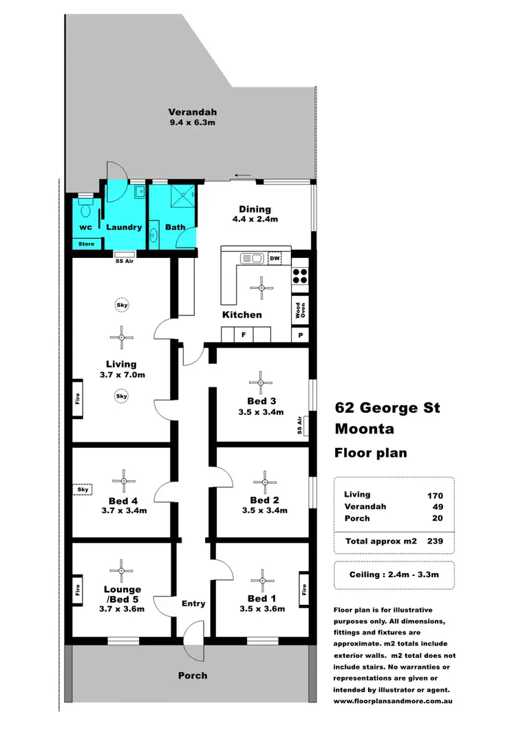 Floorplan of Homely house listing, 62 George Street, Moonta SA 5558