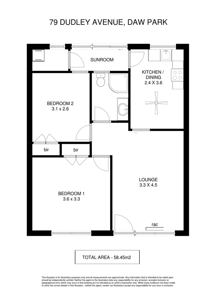 Floorplan of Homely unit listing, 79 Dudley Avenue, Daw Park SA 5041