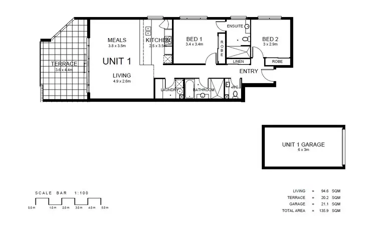 Floorplan of Homely apartment listing, Lot 1 305 Bradman Avenue, Maroochydore QLD 4558