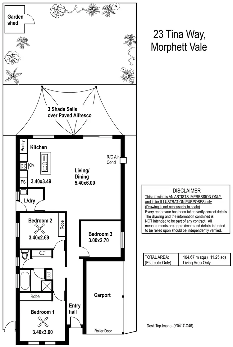 Floorplan of Homely house listing, 23 Tina Way, Morphett Vale SA 5162