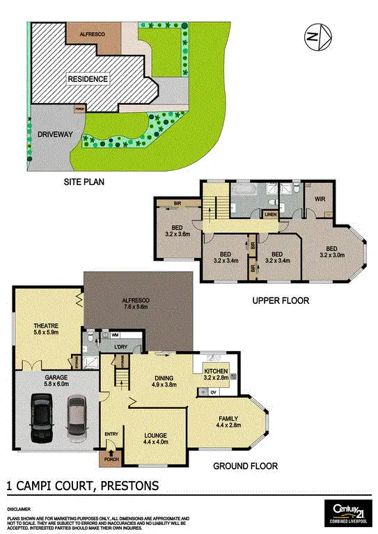 Floorplan of Homely house listing, 1 Campi Court, Prestons NSW 2170