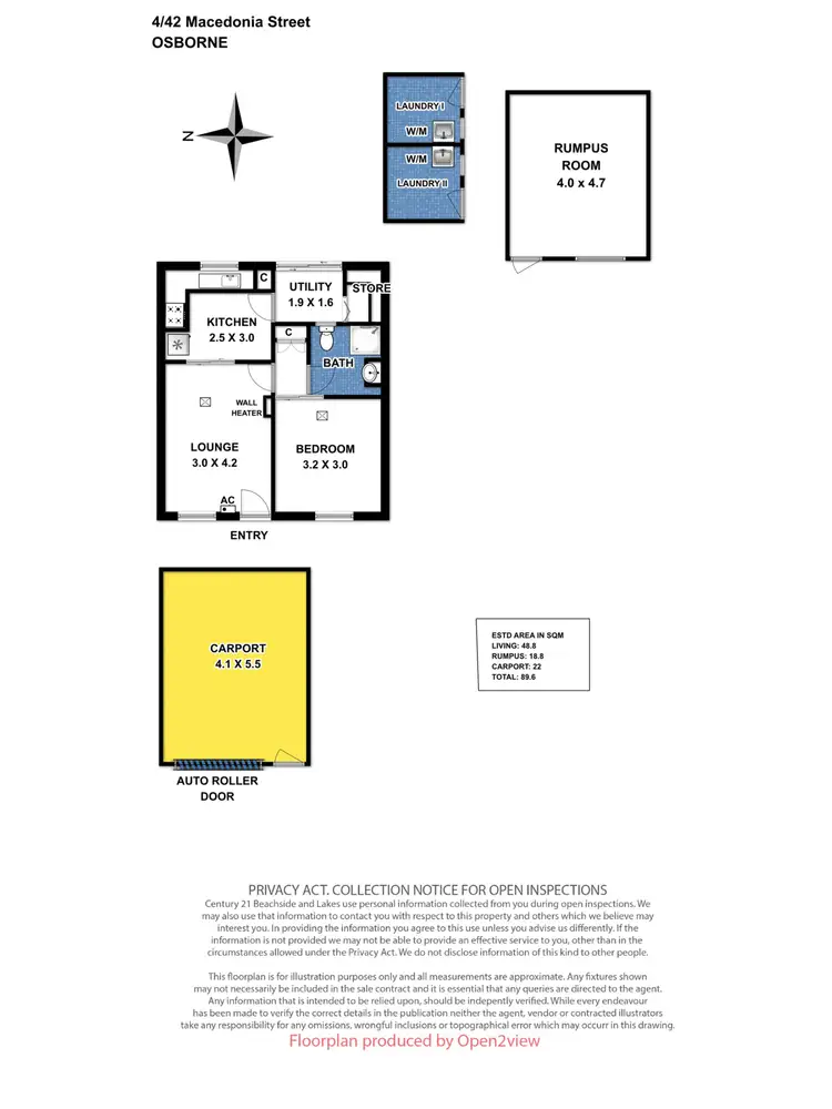 Floorplan of Homely unit listing, 4/42 Macedonia Street, Osborne SA 5017
