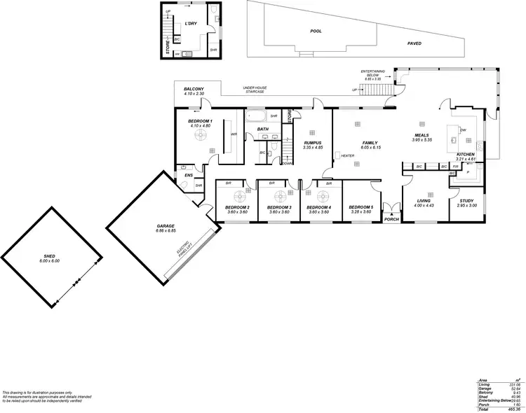 Floorplan of Homely house listing, 5 Dairy Court, Craigburn Farm SA 5051
