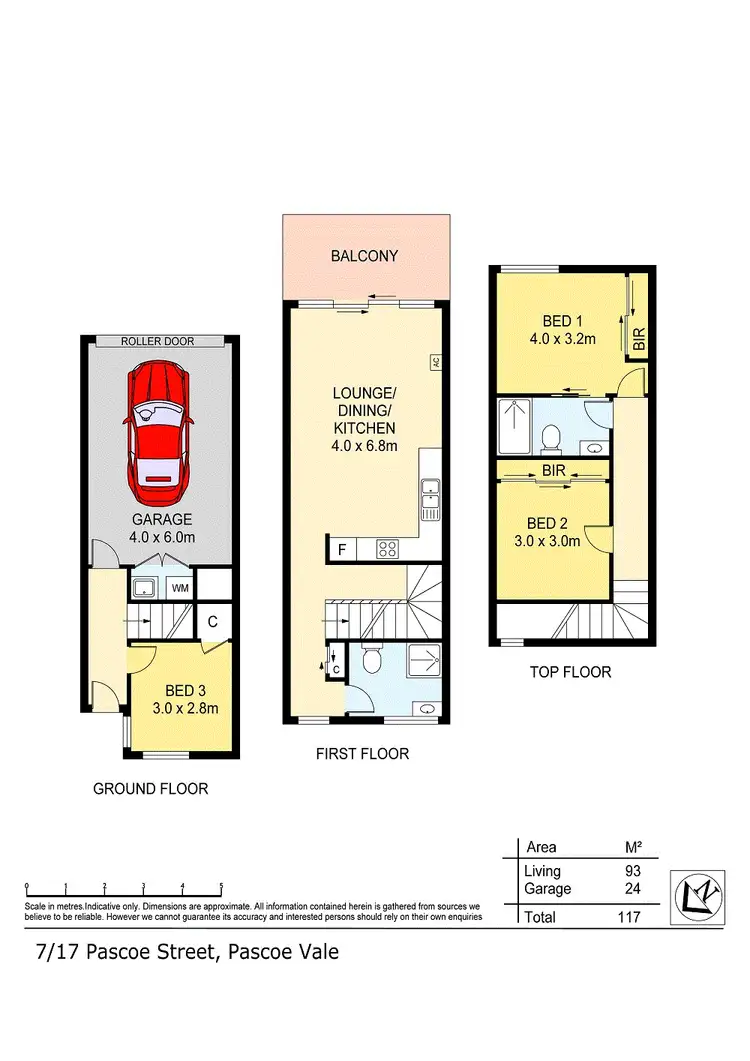 Floorplan of Homely townhouse listing, 7/17 Pascoe Street, Pascoe Vale VIC 3044