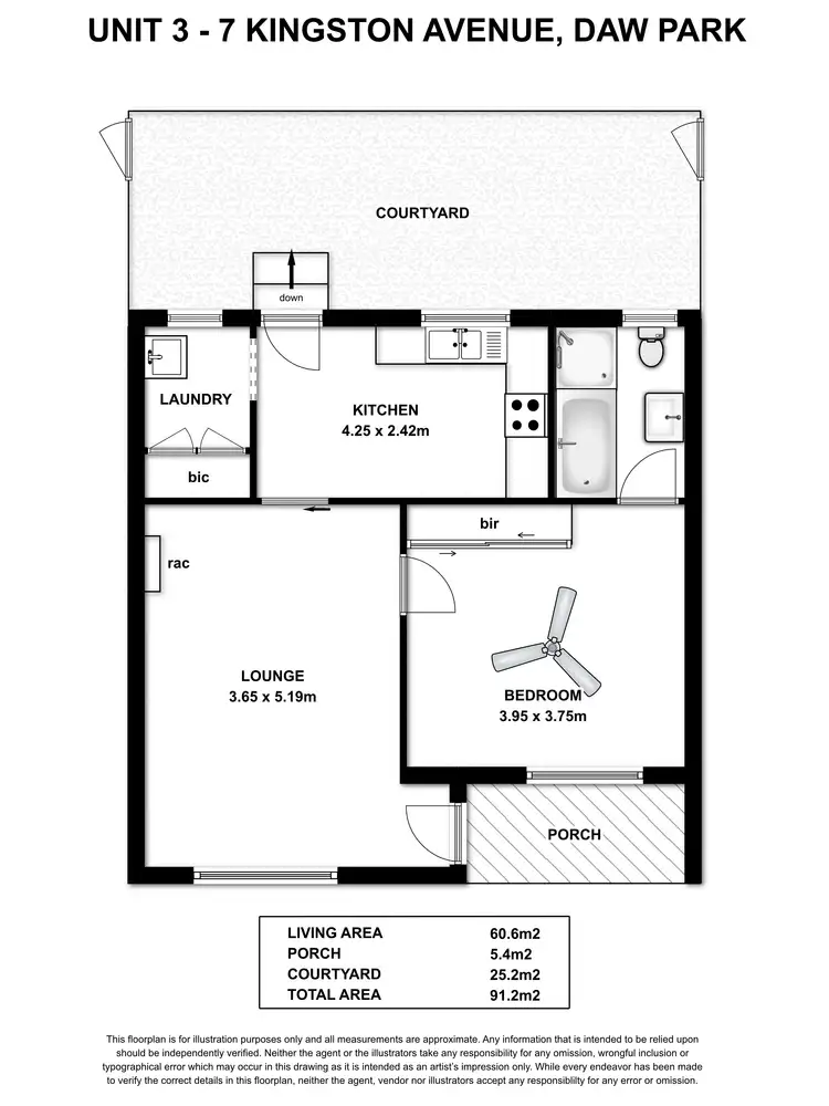 Floorplan of Homely unit listing, 3/7 Kingston Avenue, Daw Park SA 5041