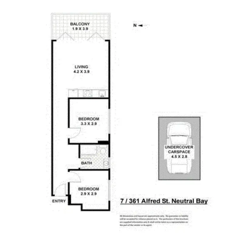 Floorplan of Homely apartment listing, 7/361 Alfred Street North, Neutral Bay NSW 2089