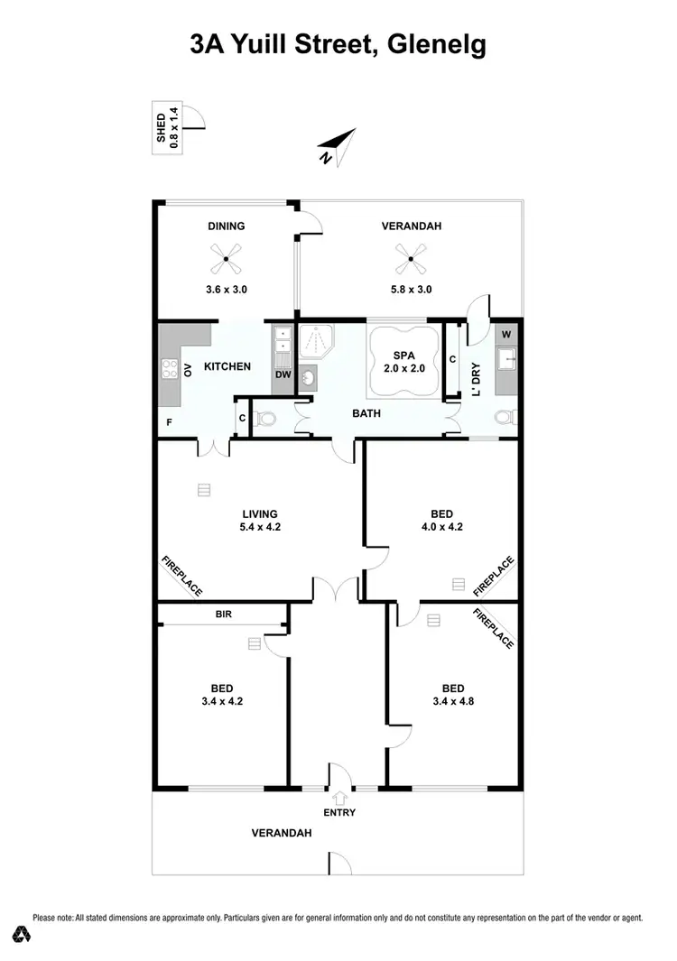 Floorplan of Homely house listing, 3A Yuill Street, Glenelg SA 5045