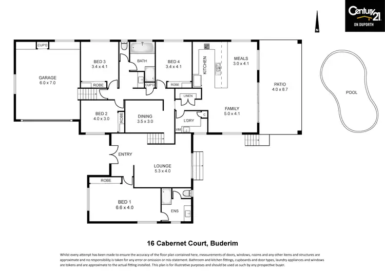 Floorplan of Homely house listing, 16 Cabernet Court, Buderim QLD 4556