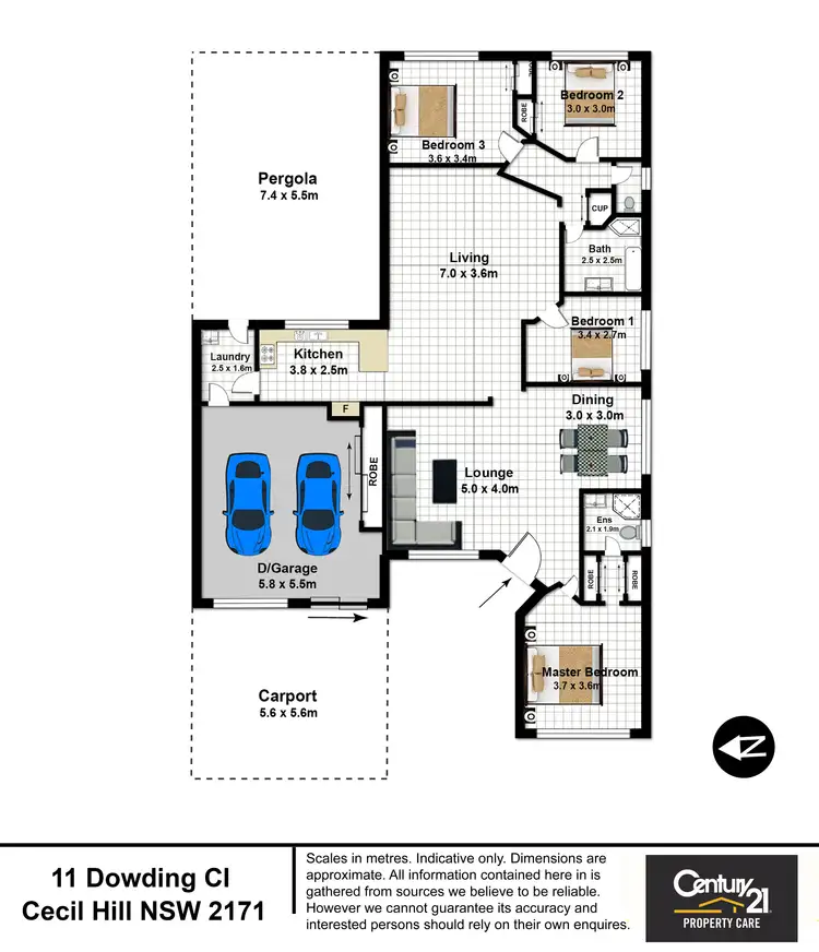 Floorplan of Homely house listing, 11 Dowding Close, Cecil Hills NSW 2171