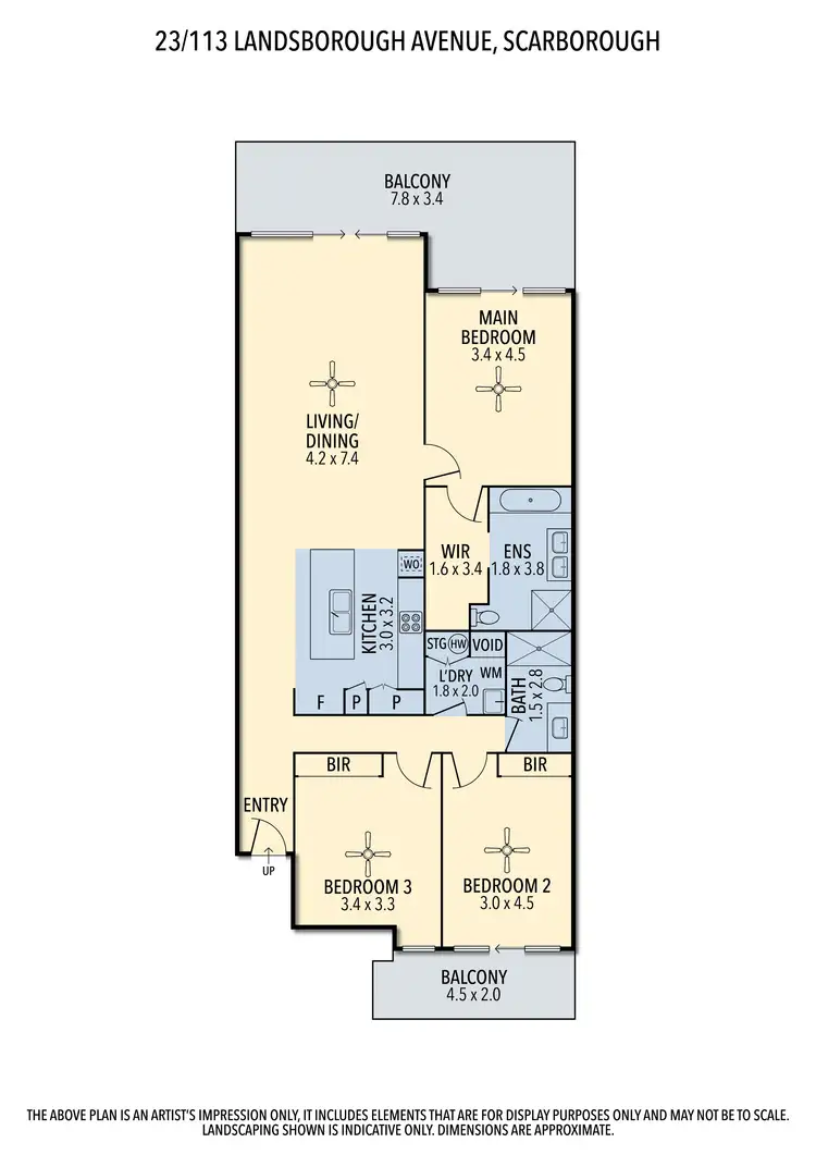 Floorplan of Homely apartment listing, 23/113 Landsborough Avenue, Scarborough QLD 4020