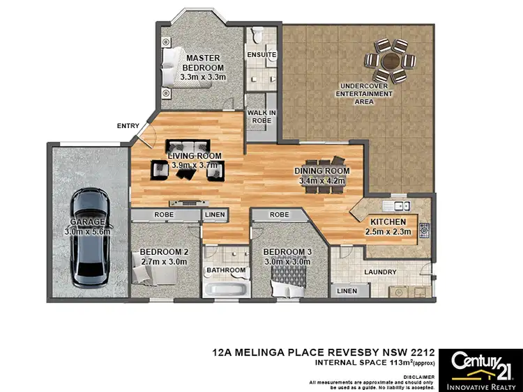 Floorplan of Homely house listing, 12a Melinga Place, Revesby NSW 2212