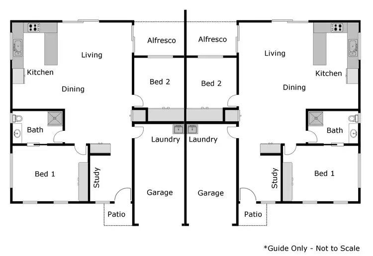 Floorplan of Homely semi-detached listing, 21 Nicholls Road, Monkland QLD 4570