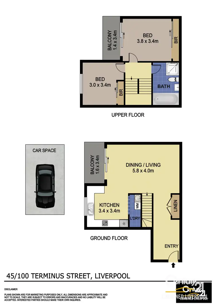 Floorplan of Homely unit listing, 45/100 Terminus Street, Liverpool NSW 2170