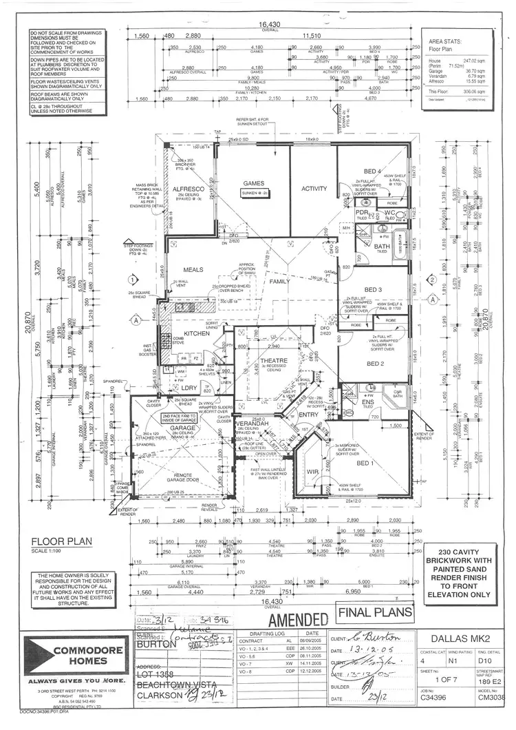 Floorplan of Homely house listing, 6 Beachtown Vista, Clarkson WA 6030