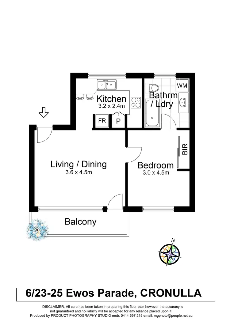 Floorplan of Homely unit listing, 6/23 Ewos Parade, Cronulla NSW 2230