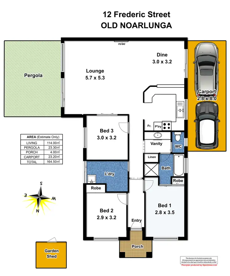 Floorplan of Homely house listing, 12 Frederic Street, Old Noarlunga SA 5168