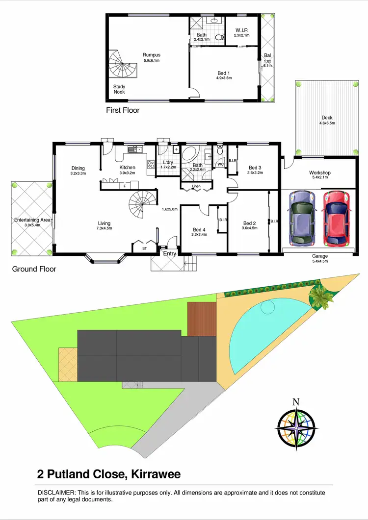 Floorplan of Homely house listing, 2 Putland Close, Kirrawee NSW 2232