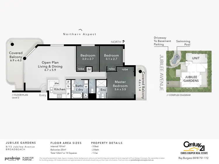Floorplan of Homely apartment listing, 8/15 Jubilee Avenue, Broadbeach QLD 4218