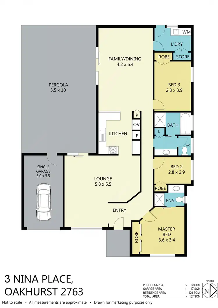 Floorplan of Homely house listing, 3 Nina Place, Oakhurst NSW 2761