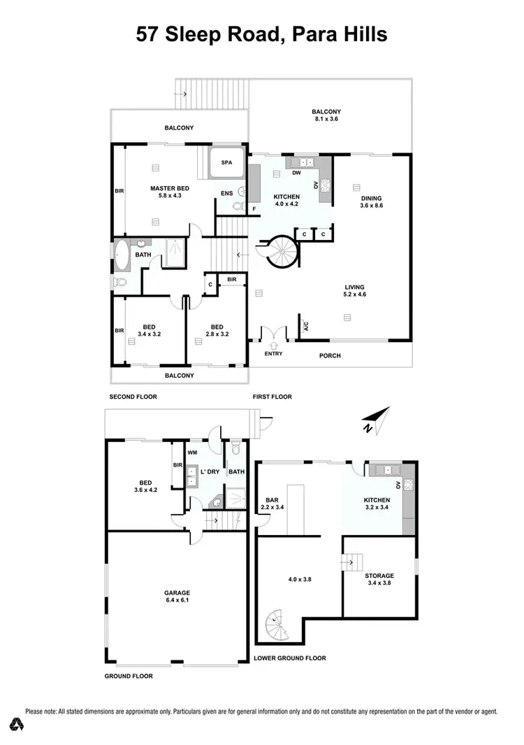 Floorplan of Homely house listing, 57 Sleep Road, Para Hills SA 5096
