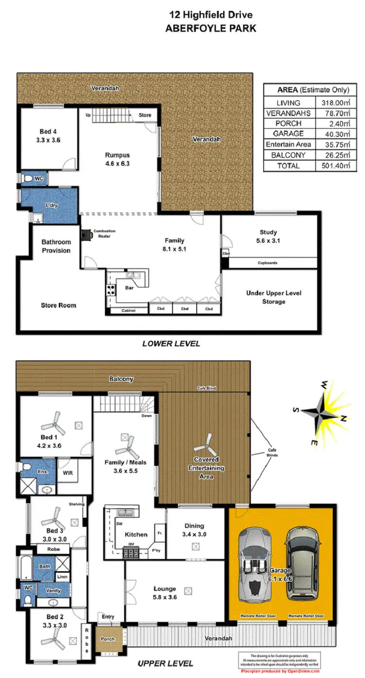 Floorplan of Homely house listing, 12 Highfield Drive, Aberfoyle Park SA 5159