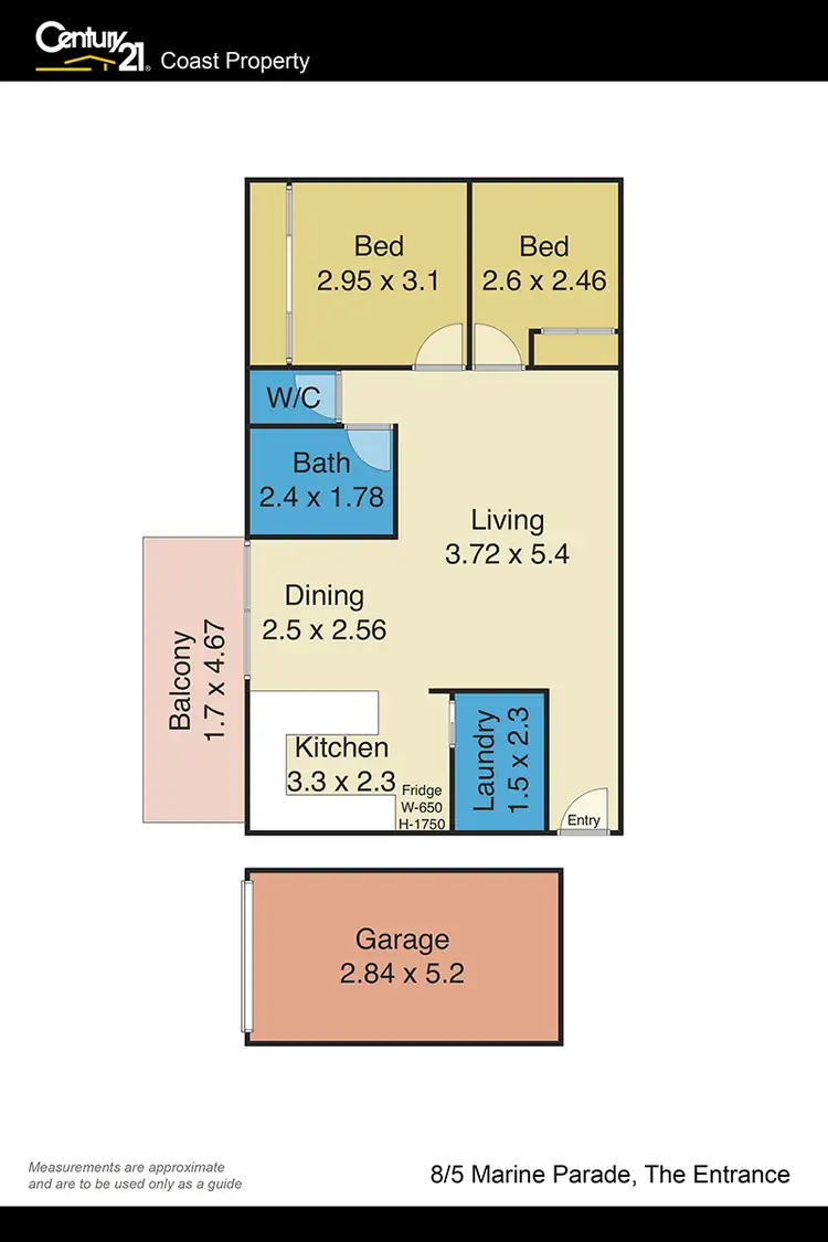 Floorplan of Homely unit listing, 8/5 Marine Parade, The Entrance NSW 2261