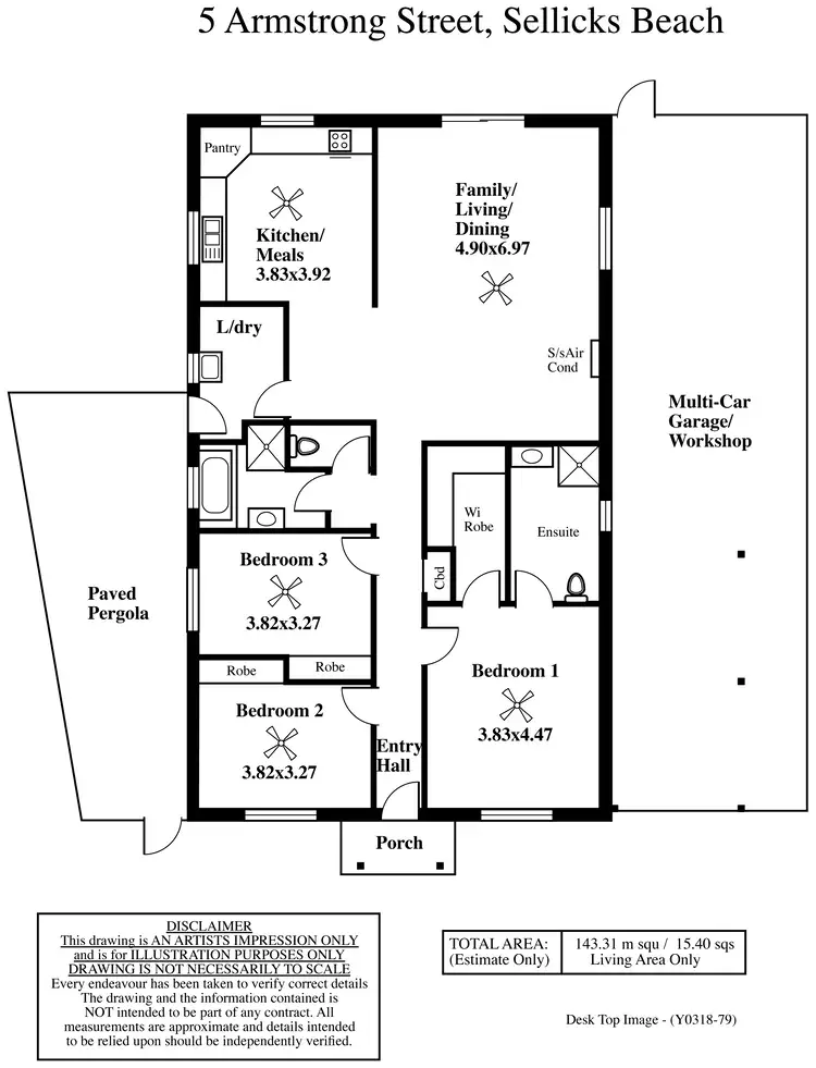Floorplan of Homely house listing, 5 Armstrong Street, Sellicks Beach SA 5174