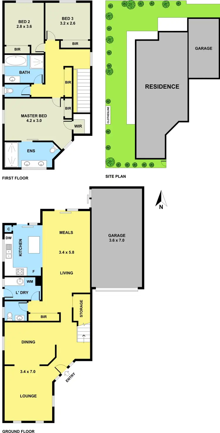 Floorplan of Homely townhouse listing, 3/46 Ambrie Cresent, Noble Park VIC 3174
