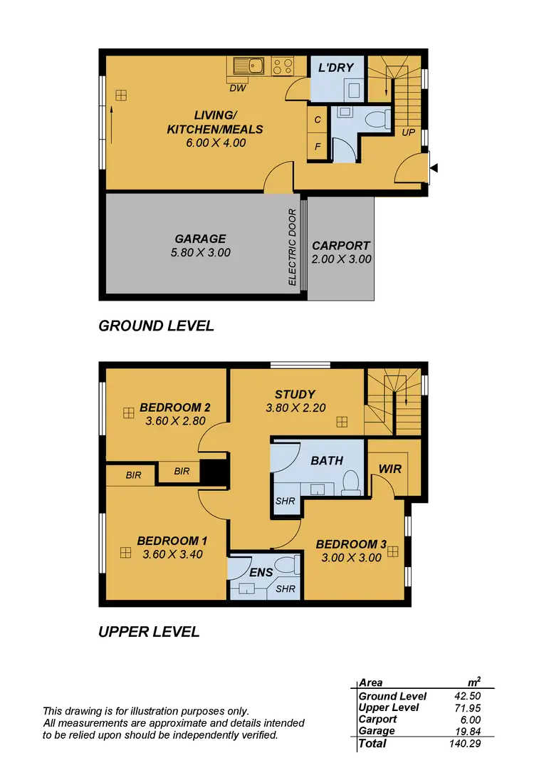 Floorplan of Homely townhouse listing, 3/565 - 569 Tapleys Hill Road, Fulham Gardens SA 5024