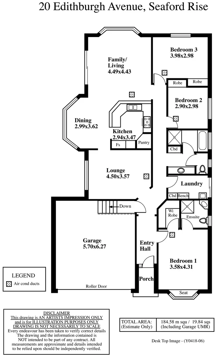 Floorplan of Homely house listing, 20 Edithburgh Avenue, Seaford Rise SA 5169