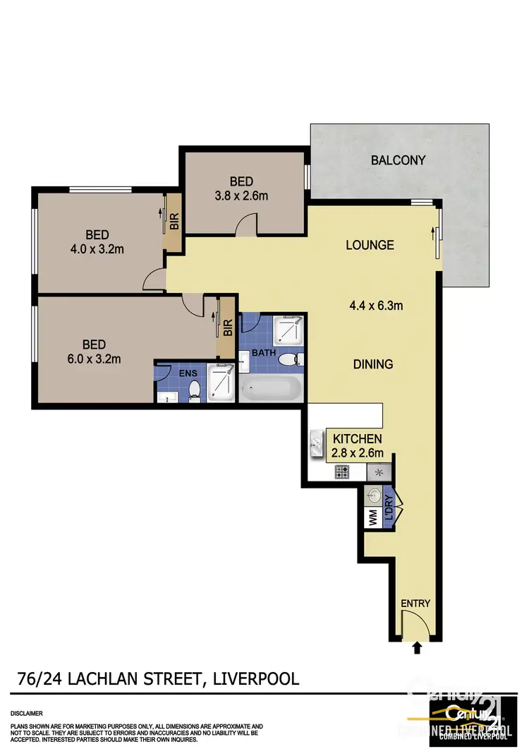 Floorplan of Homely unit listing, 76/24 Lachlan Street, Liverpool NSW 2170